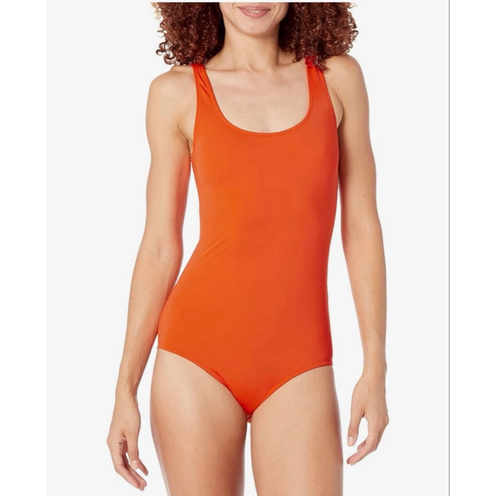 NEW Amazon Essentials Plus Orange One Piece Swimsuit 6X